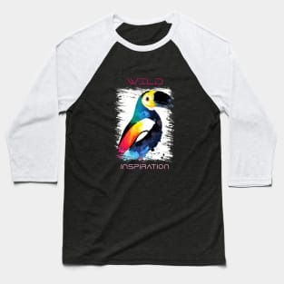 Toucan Wild Nature Animal Colors Art Painting Baseball T-Shirt